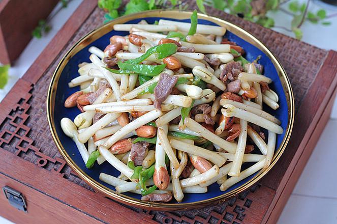 花生芽炒肉片的做法-家常味炒菜譜