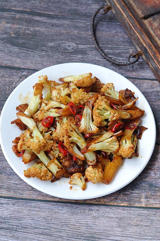 干煸花菜的做法-香辣味炒菜譜