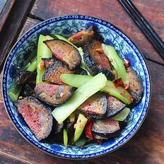 紅菜薹炒豬血丸子的做法-咸鮮味燒菜譜