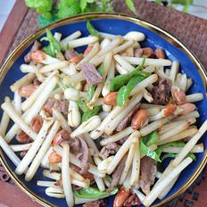 花生芽炒肉片的做法-家常味炒菜譜