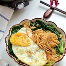 煎蛋菠菜湯面的做法-家常味煮食譜