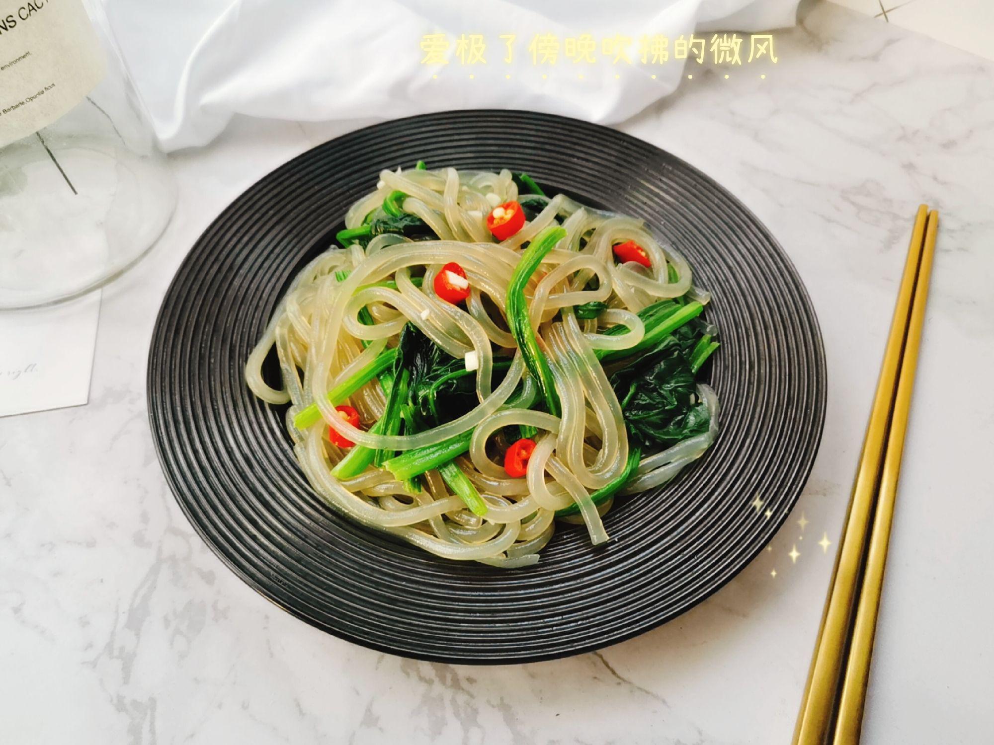 菠菜拌粉條的做法-咸鮮味拌菜譜