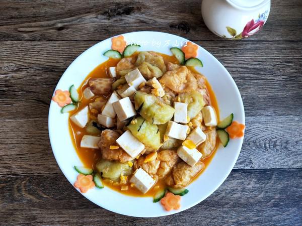 蟹黃醬燴菜的做法-咸鮮味燴菜譜