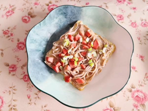 蕎麥面條雞蛋餅的做法-家常味煎菜譜