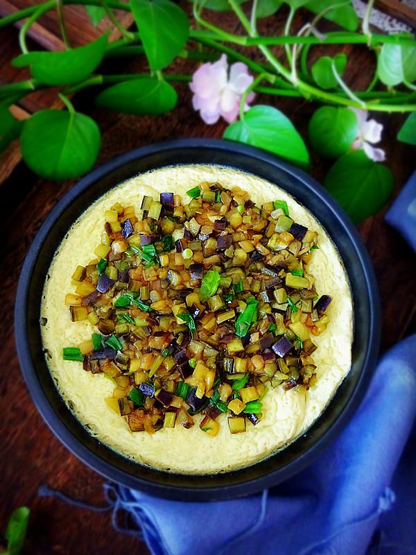 茄子雞蛋羹的做法-咸鮮味蒸菜譜