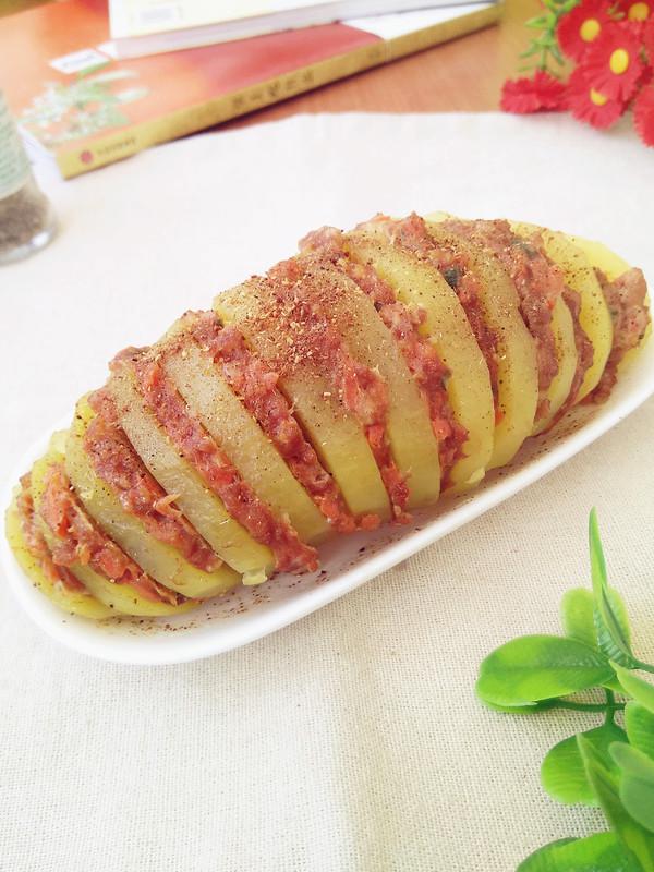 蒸制版風琴土豆的做法-咸鮮味蒸菜譜