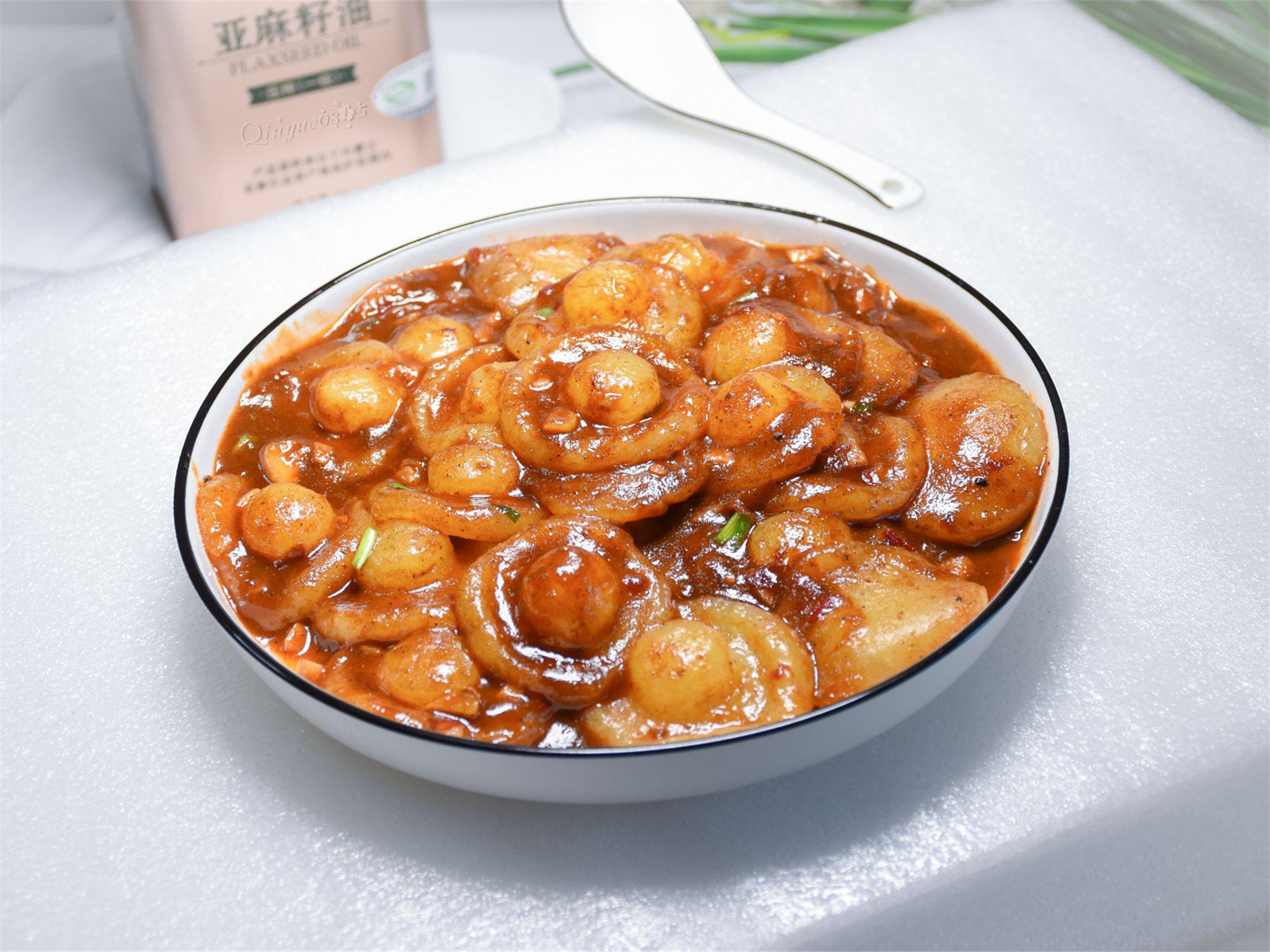 仿香菇土豆的做法-香辣味蒸菜譜