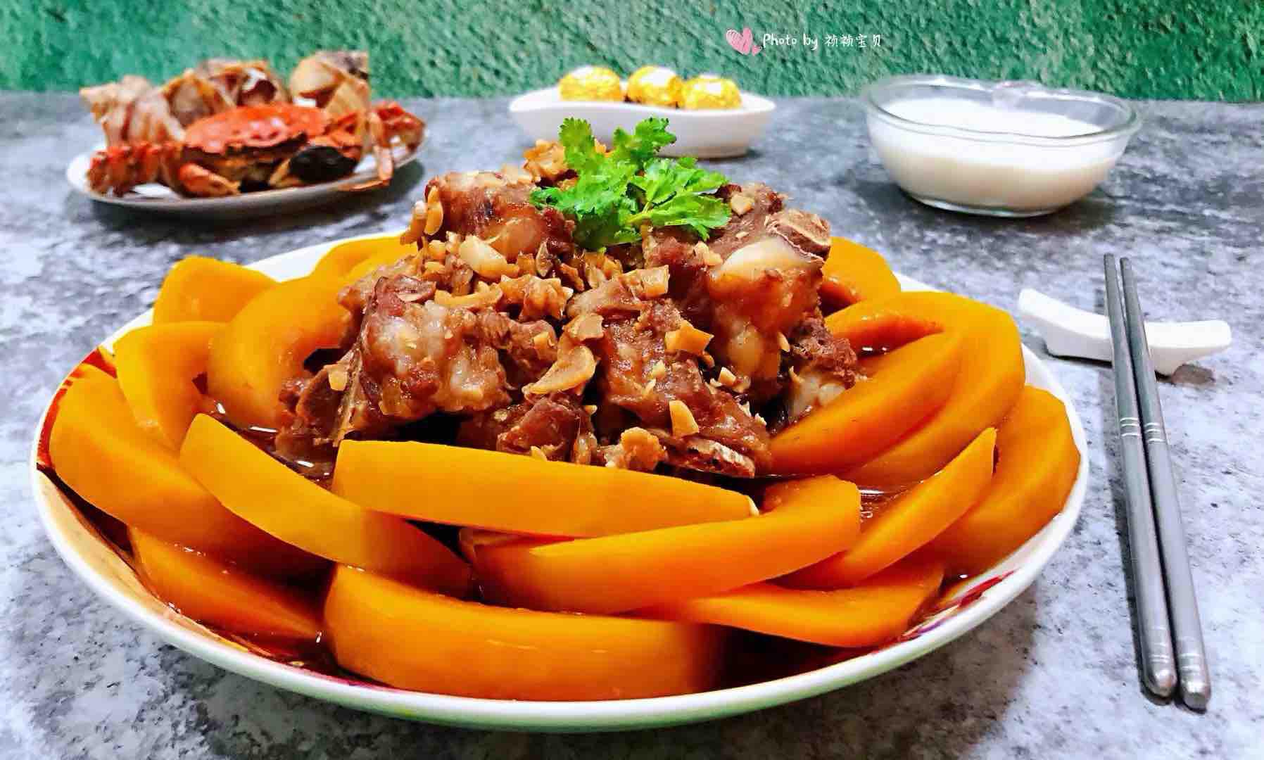 排骨蒸南瓜的做法-咸鮮味蒸菜譜-易網健康養生網 排骨蒸南瓜的做法-咸鮮味蒸菜譜