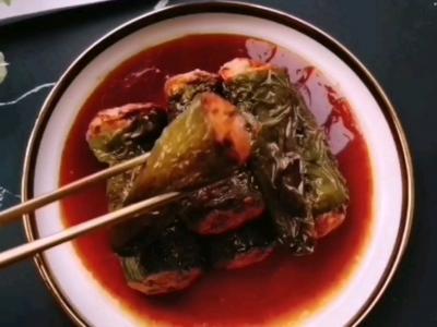 虎皮尖椒釀肉的作法-咸鮮味炒菜譜