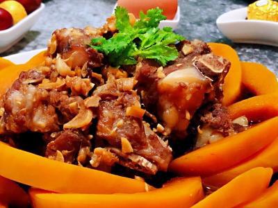 排骨蒸南瓜的做法-咸鮮味蒸菜譜