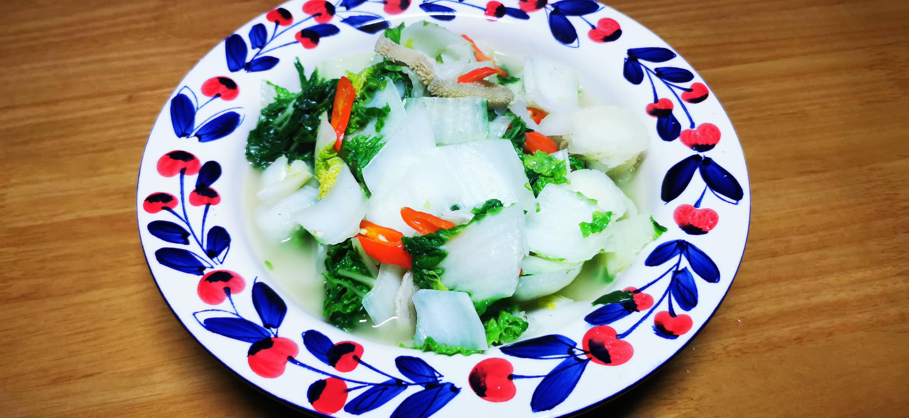 牛肚炒奶油白菜的做法-家常味炒菜譜