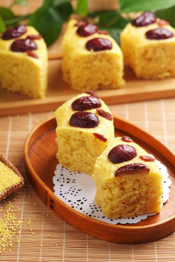 小米這樣做既可以當早餐，也可以當點心——小米蒸糕的做法-甜味蒸菜譜