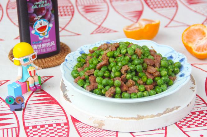 香腸炒豌豆的做法-家常味炒菜譜