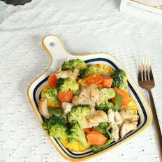 西藍花玉米烤雞胸肉的做法-咸鮮味烤菜譜