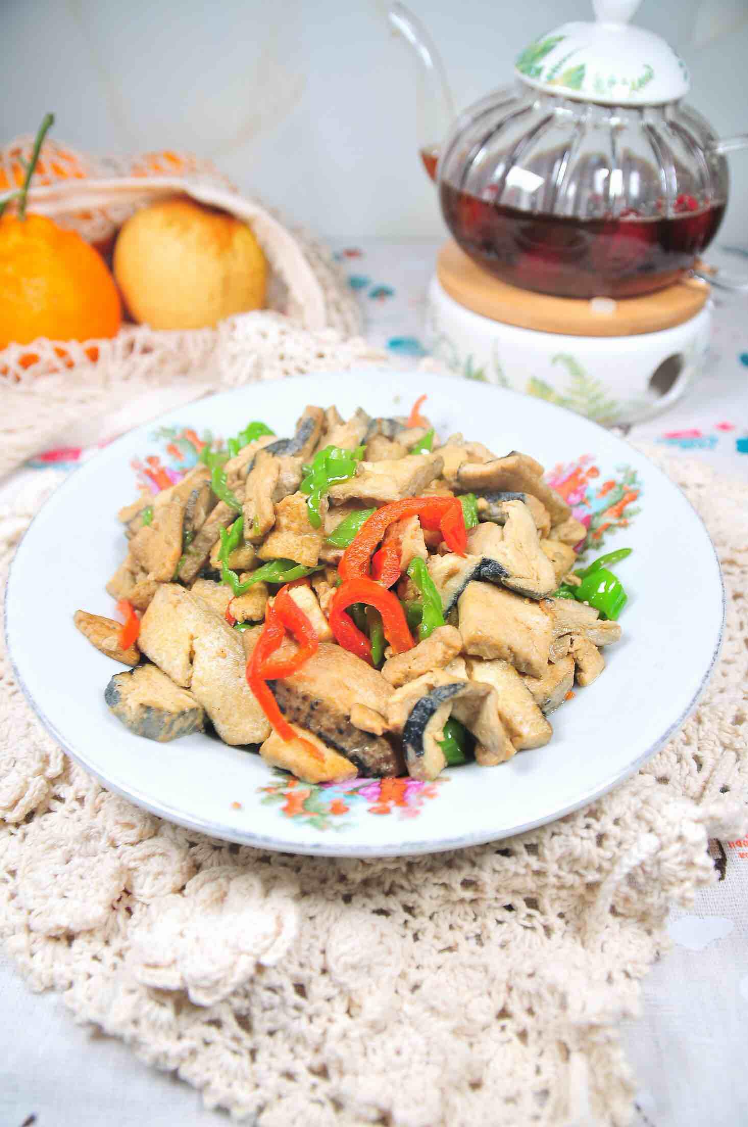 雙椒臭豆腐的做法-家常味炒菜譜