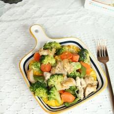 西藍花玉米烤雞胸肉的做法-咸鮮味烤菜譜