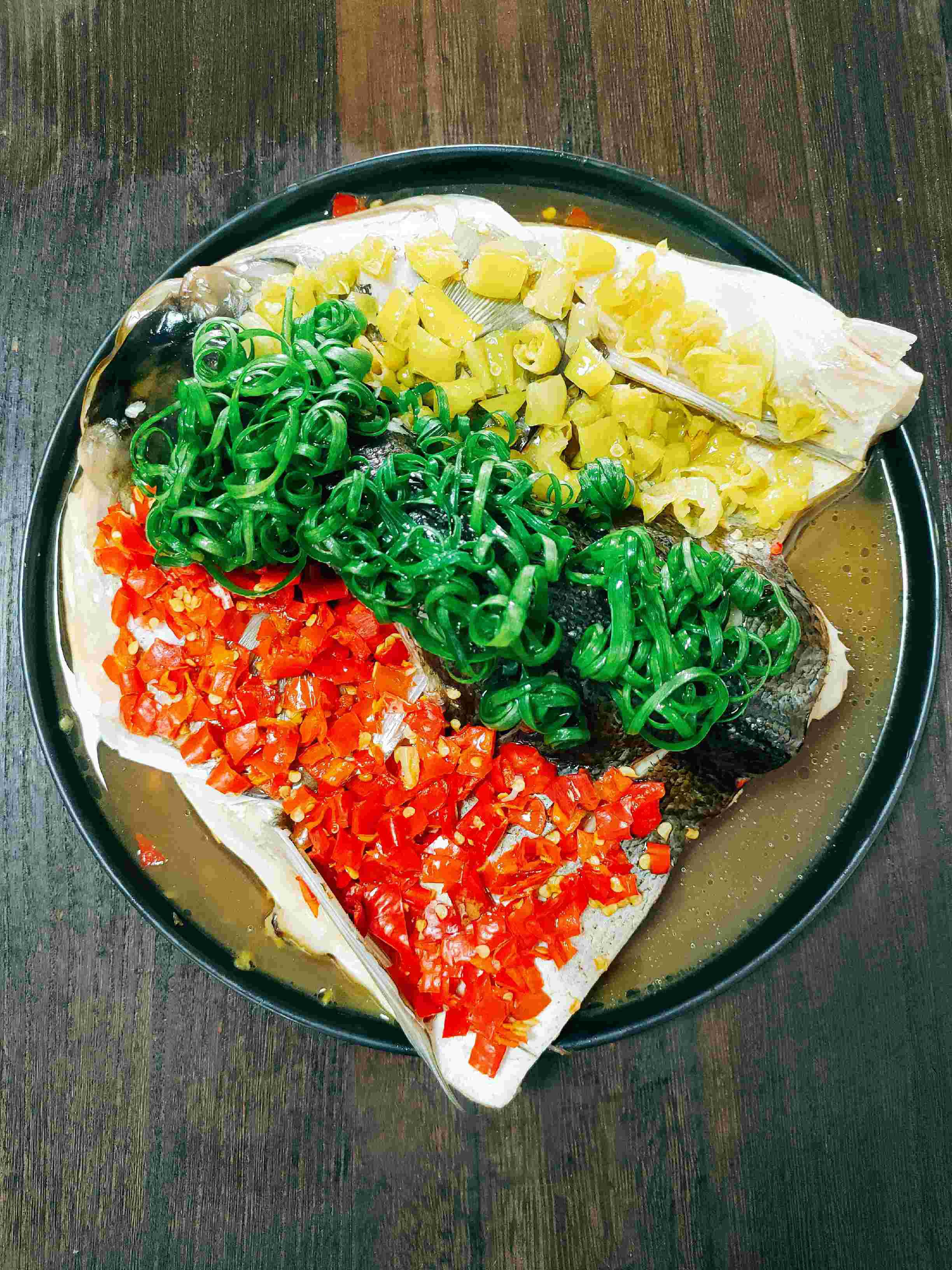 雙椒魚頭的做法-其它口味蒸菜譜