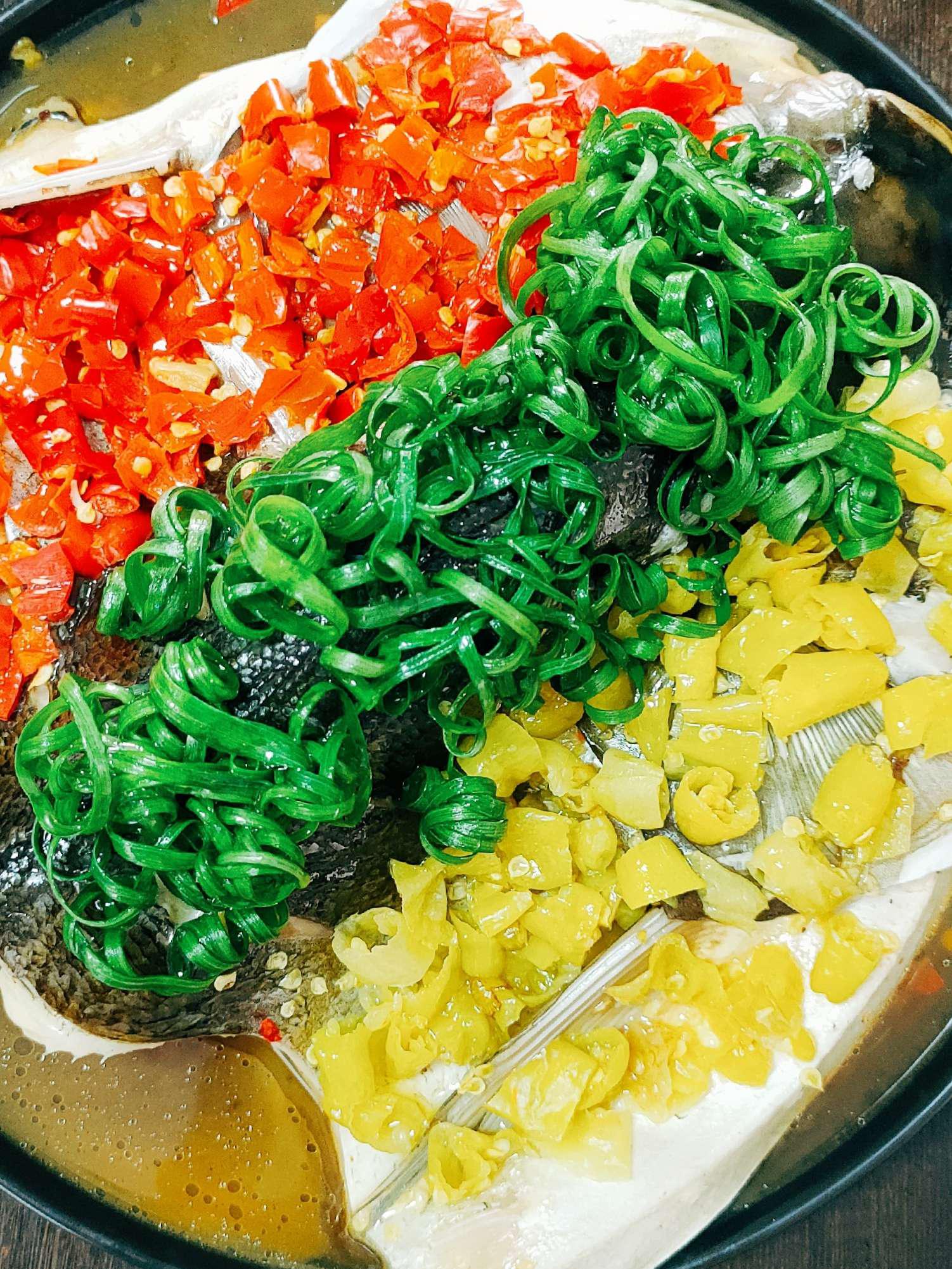 雙椒魚頭的做法-其它口味蒸菜譜