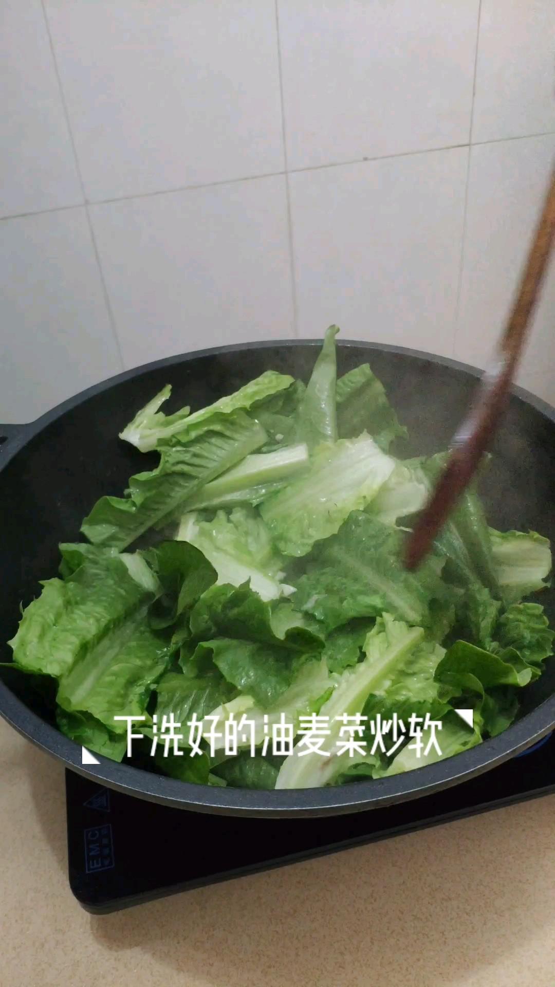 蝦皮炒油麥菜的做法-咸鮮味炒菜譜