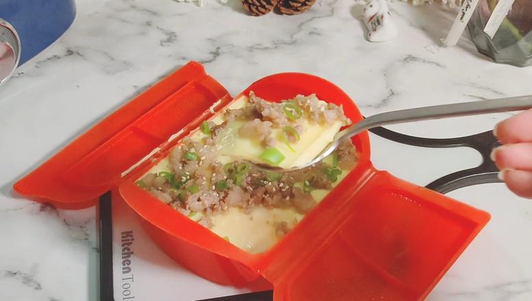 肉末豆腐蒸蛋的家常做法，鮮香滑嫩超好吃的做法-家常味蒸菜譜