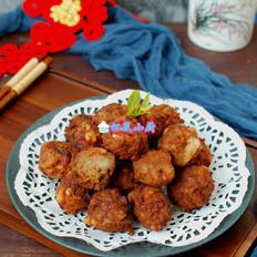 #冬至大如年#一口一個(gè)，焦脆鮮香的牛肉丸子的做法-家常味炸菜譜