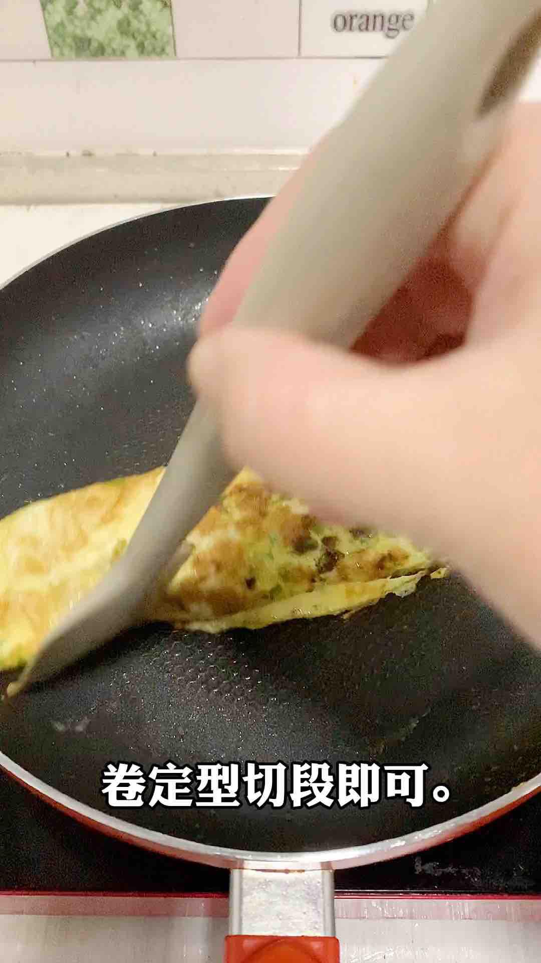 肉松菜椒蛋餅，簡單易做孩子喜歡的做法-家常味煎菜譜