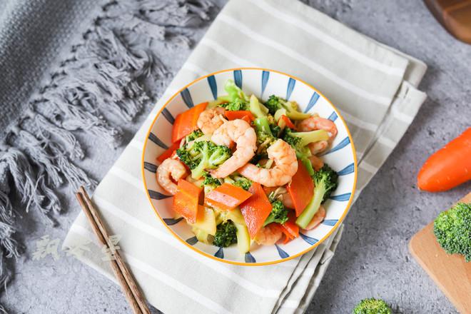 西藍花炒蝦仁的做法-家常味炒菜譜