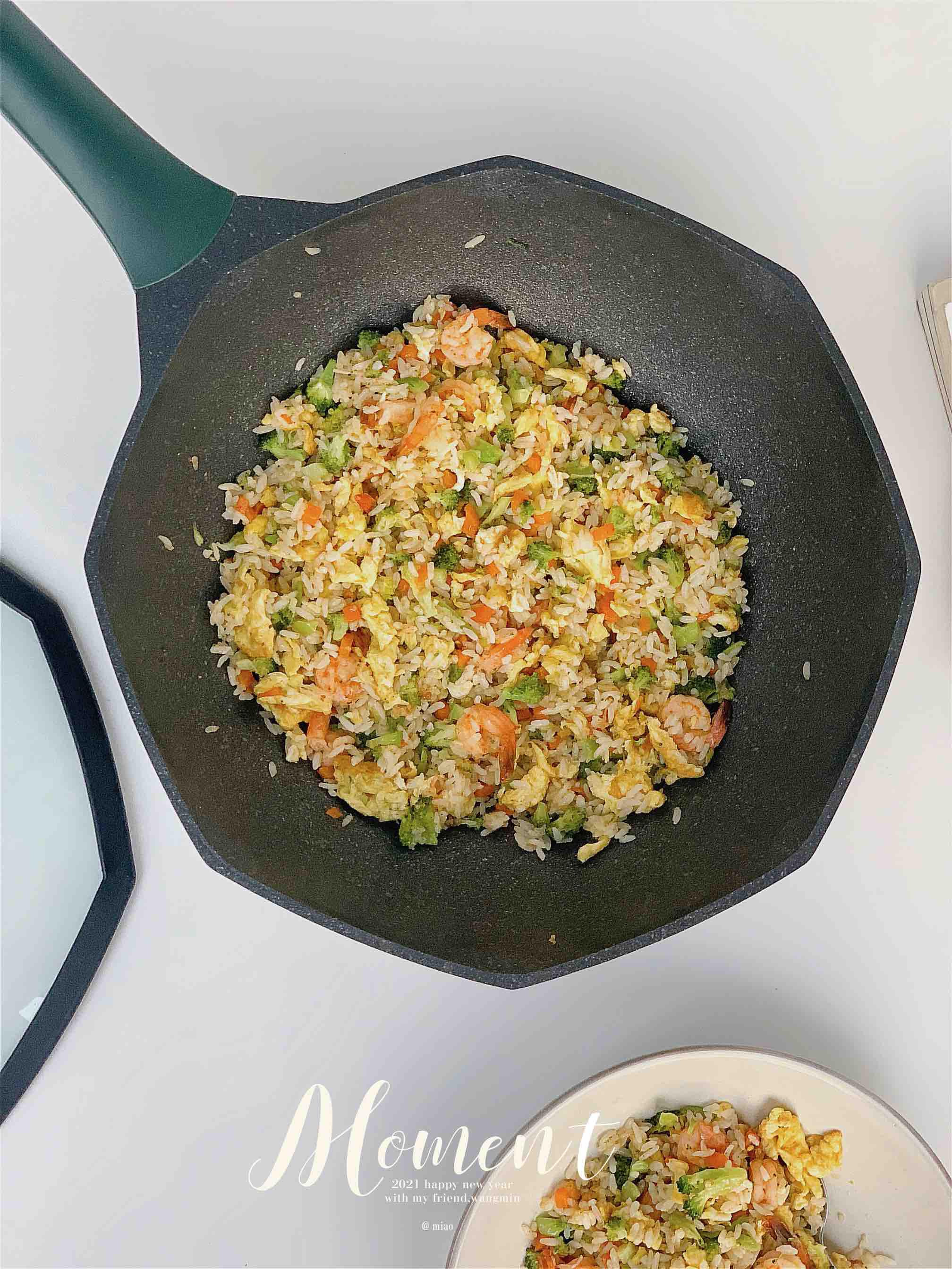 西蘭花蝦仁炒飯的做法-咸鮮味炒菜譜