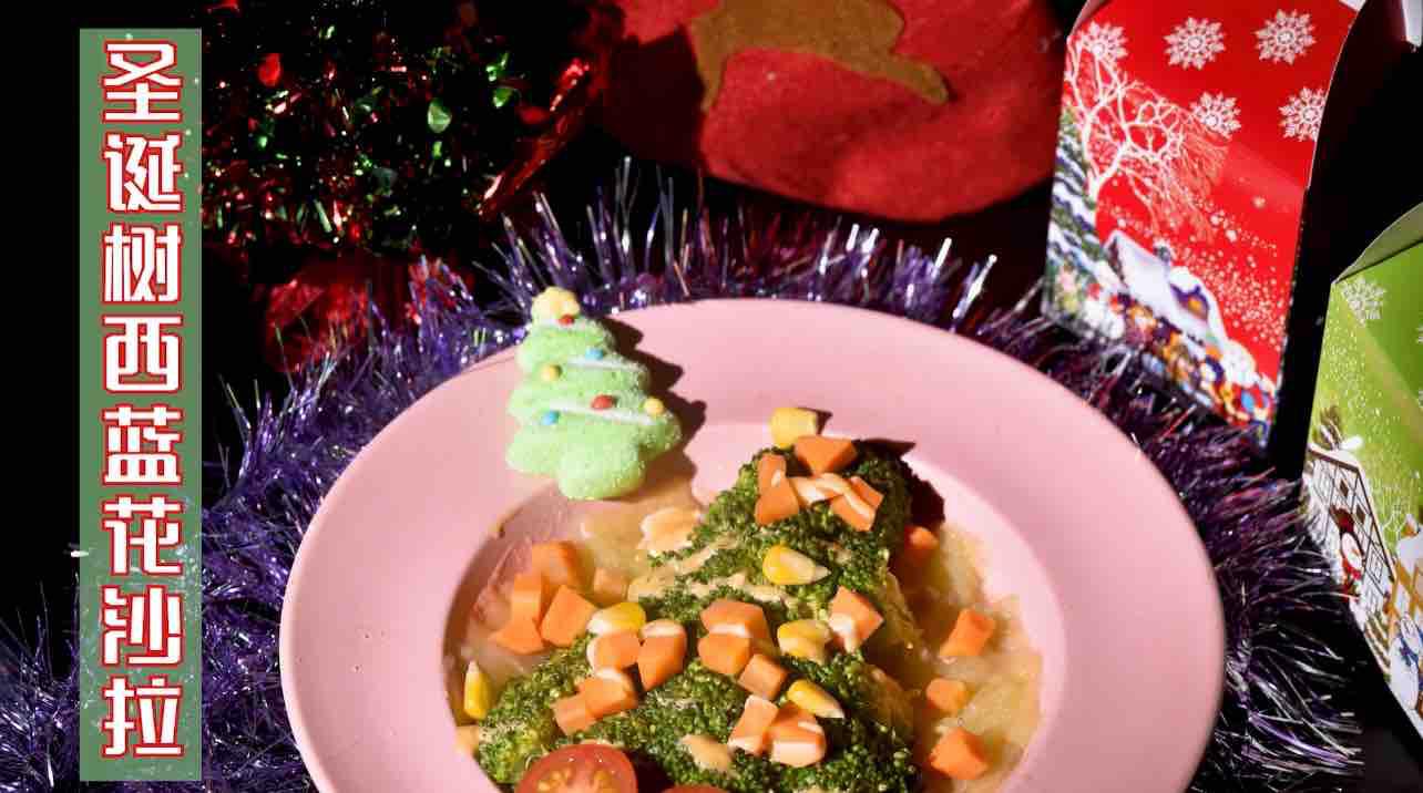 圣誕樹西藍(lán)花沙拉的做法-家常味煮菜譜