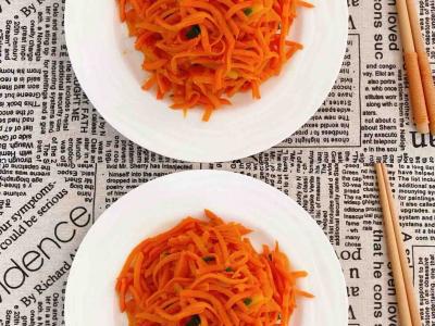 清炒胡蘿卜絲、簡(jiǎn)單美味快手家常菜的做法-家常味炒菜譜