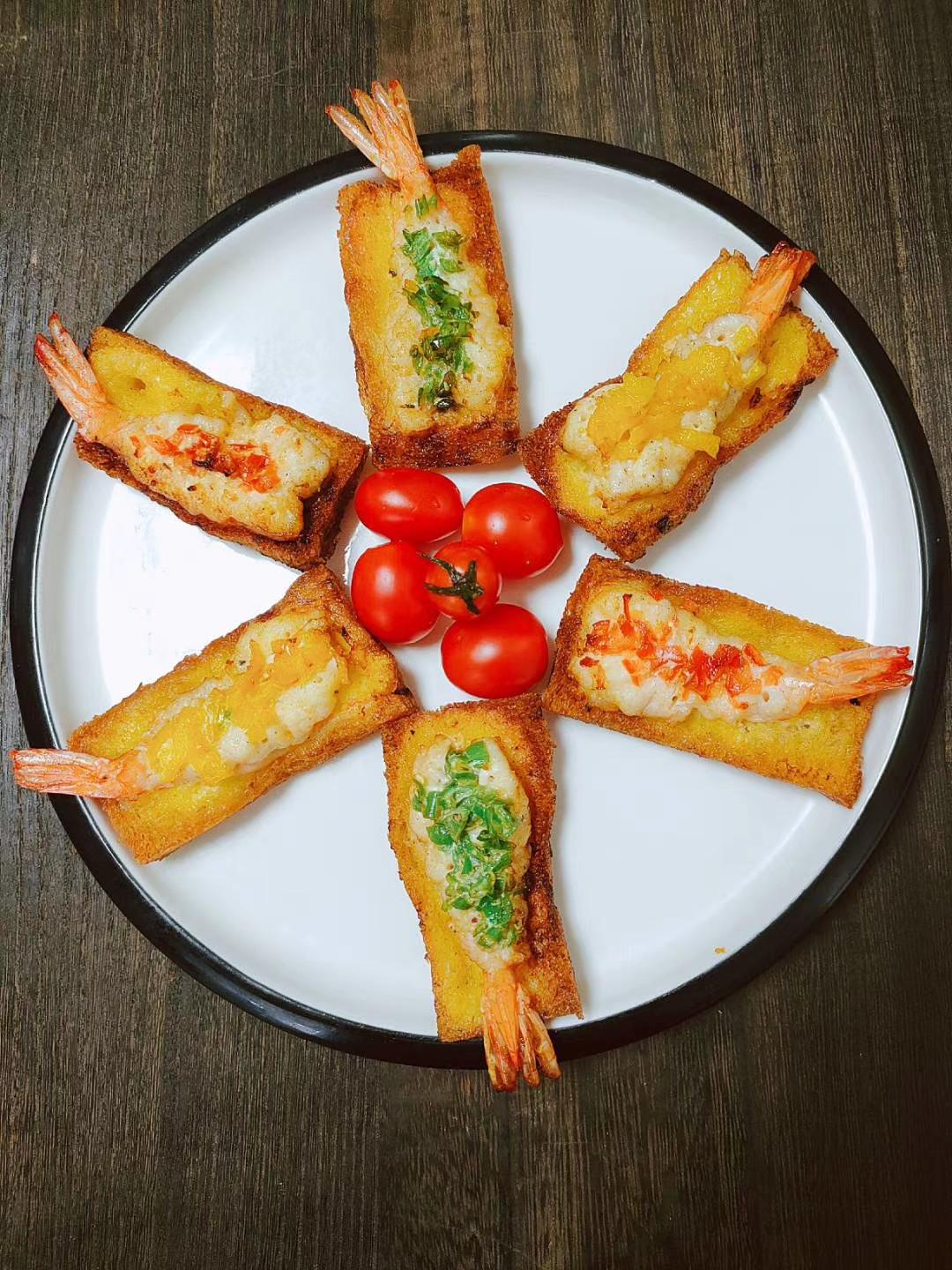 三彩大蝦的做法-家常味炸菜譜