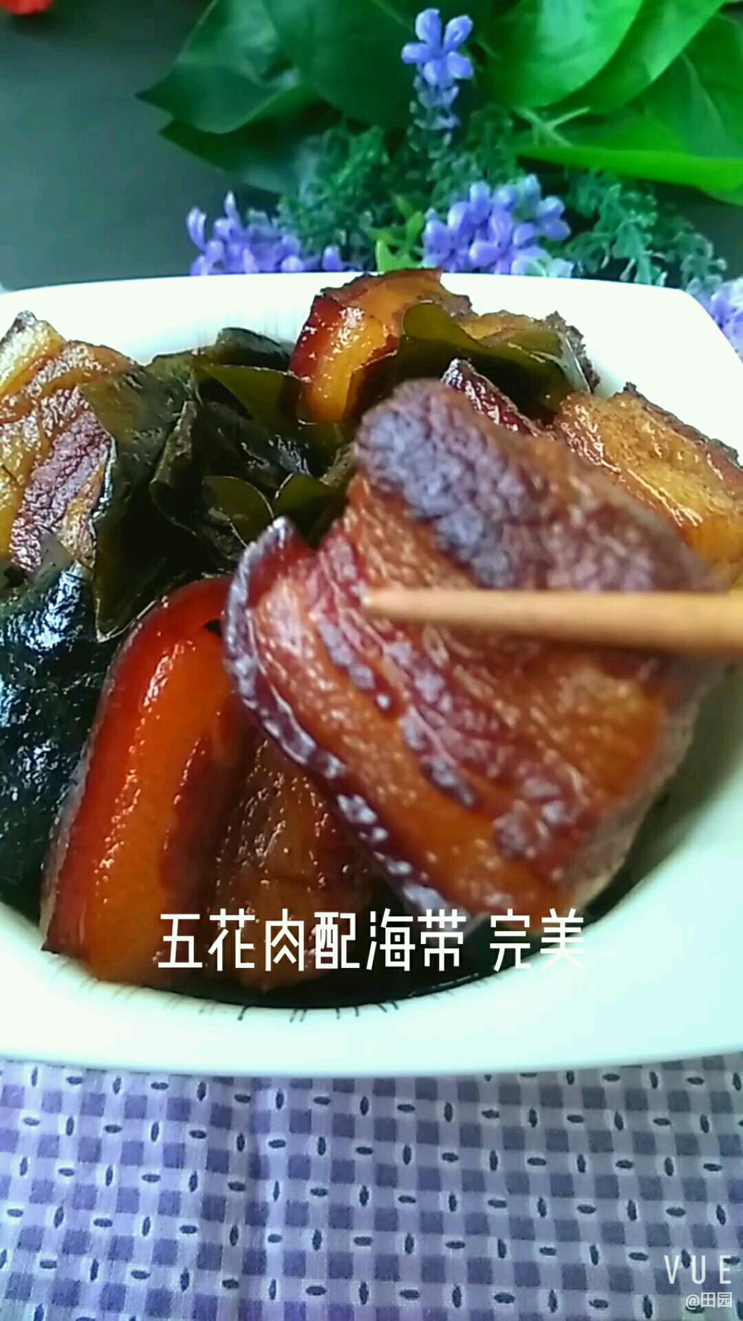 五花肉配海帶 完美的做法-咸鮮味燒菜譜