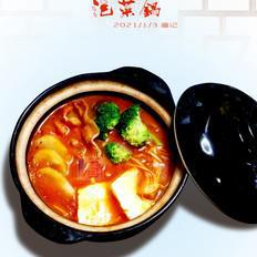 熱乎乎的泡菜鍋，驅寒還管飽！的做法-酸辣味煮菜譜