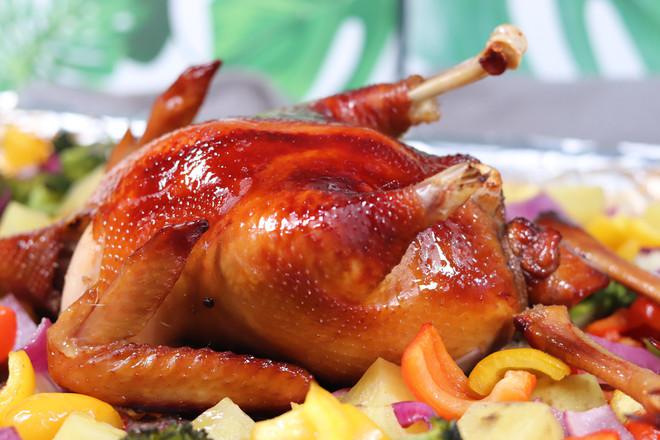 五彩斑斕 脆皮烤雞的做法-其它口味烤菜譜