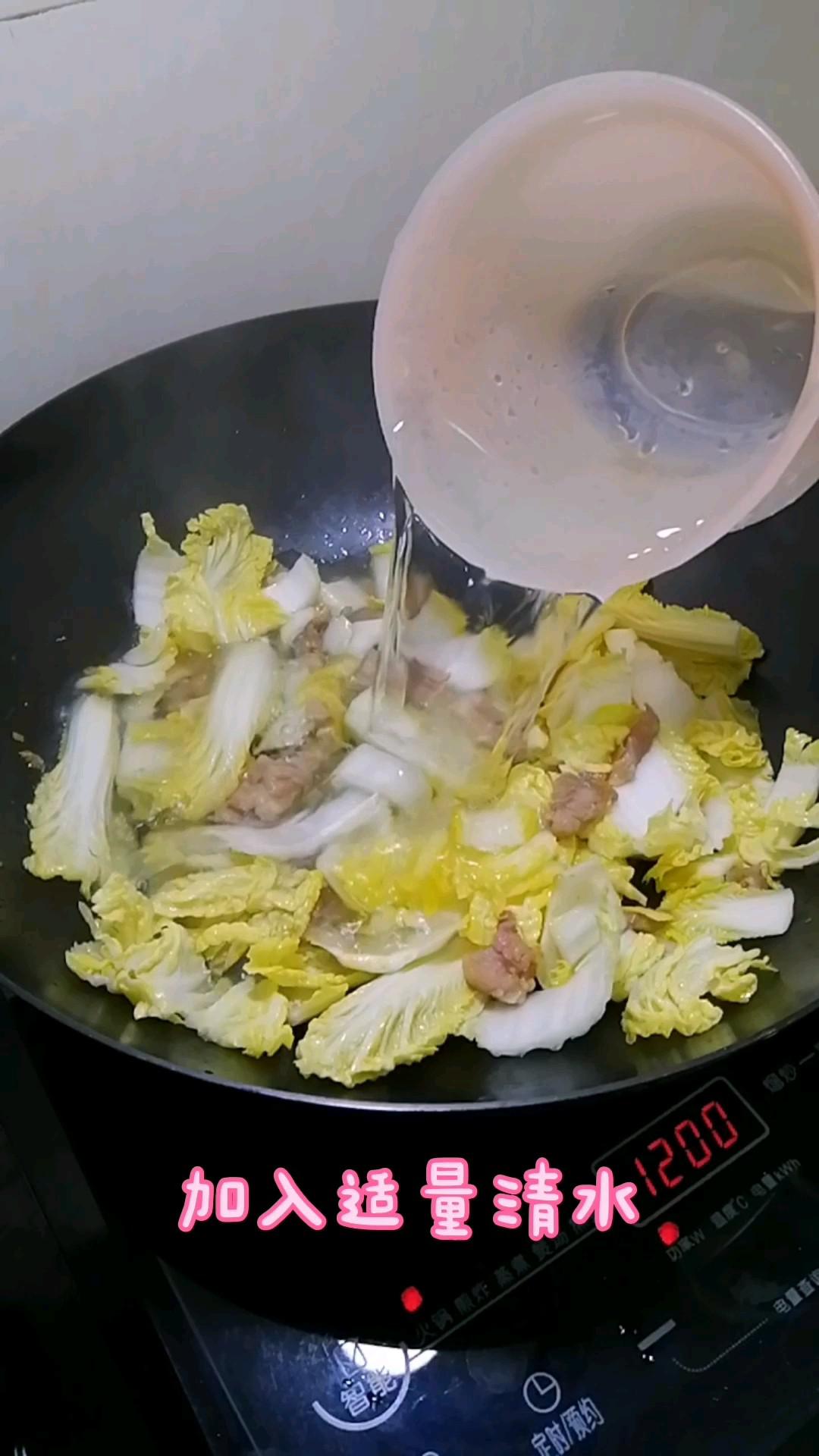 肉丁白菜燉粉條的做法-家常味燉菜譜