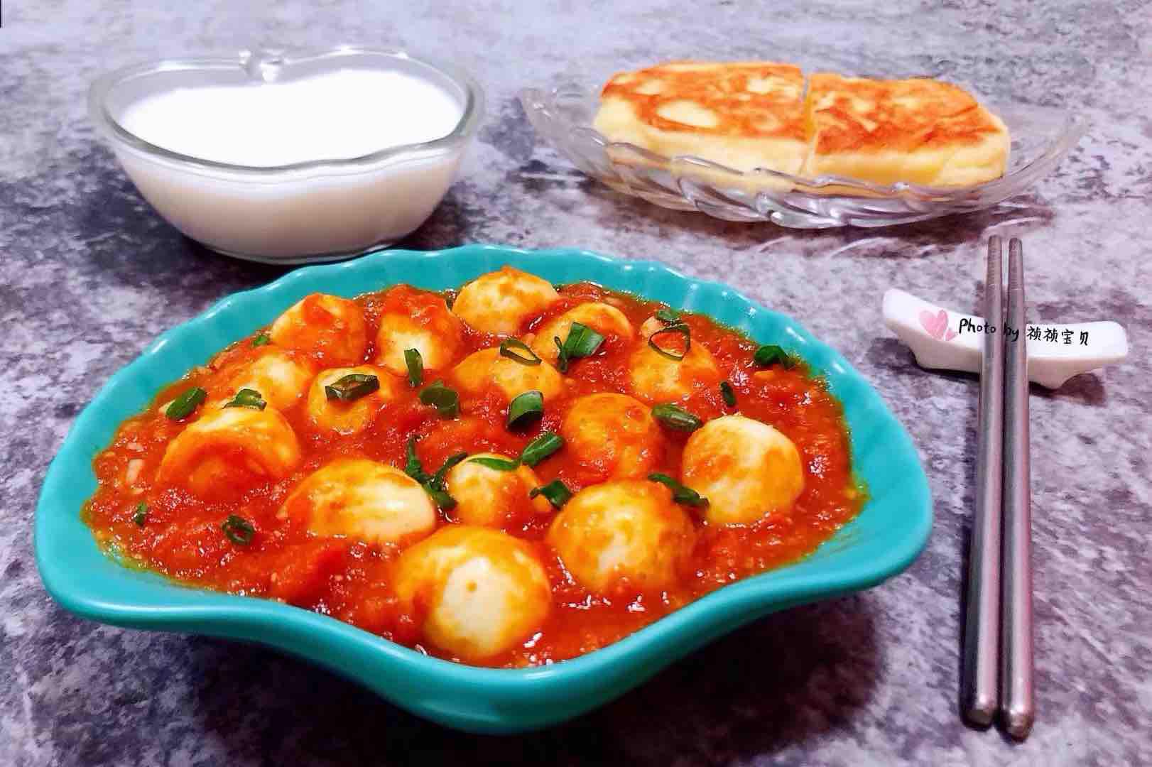 茄汁鵪鶉蛋的做法-酸甜味炒菜譜