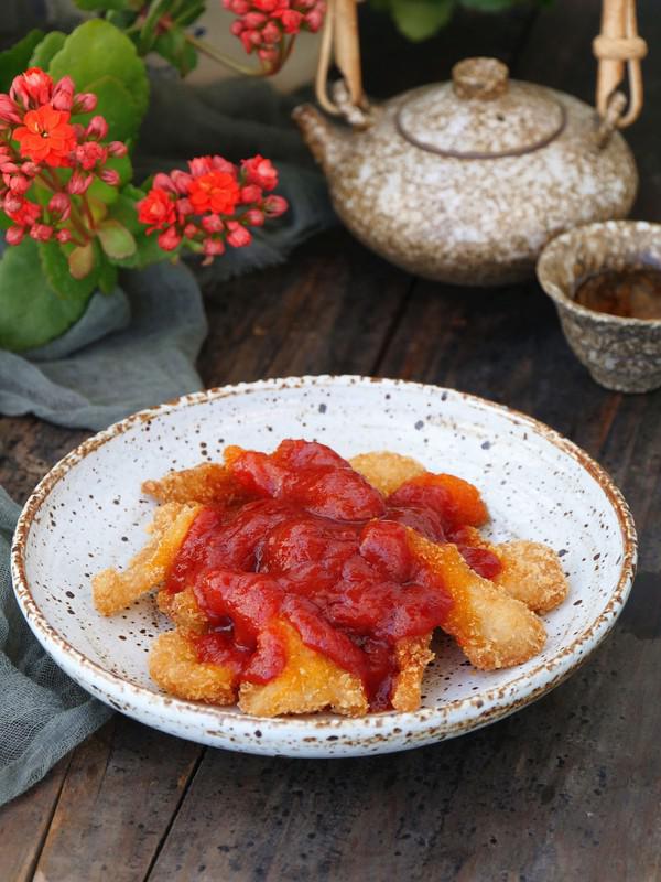 茄汁魚柳的做法-酸甜味炸菜譜