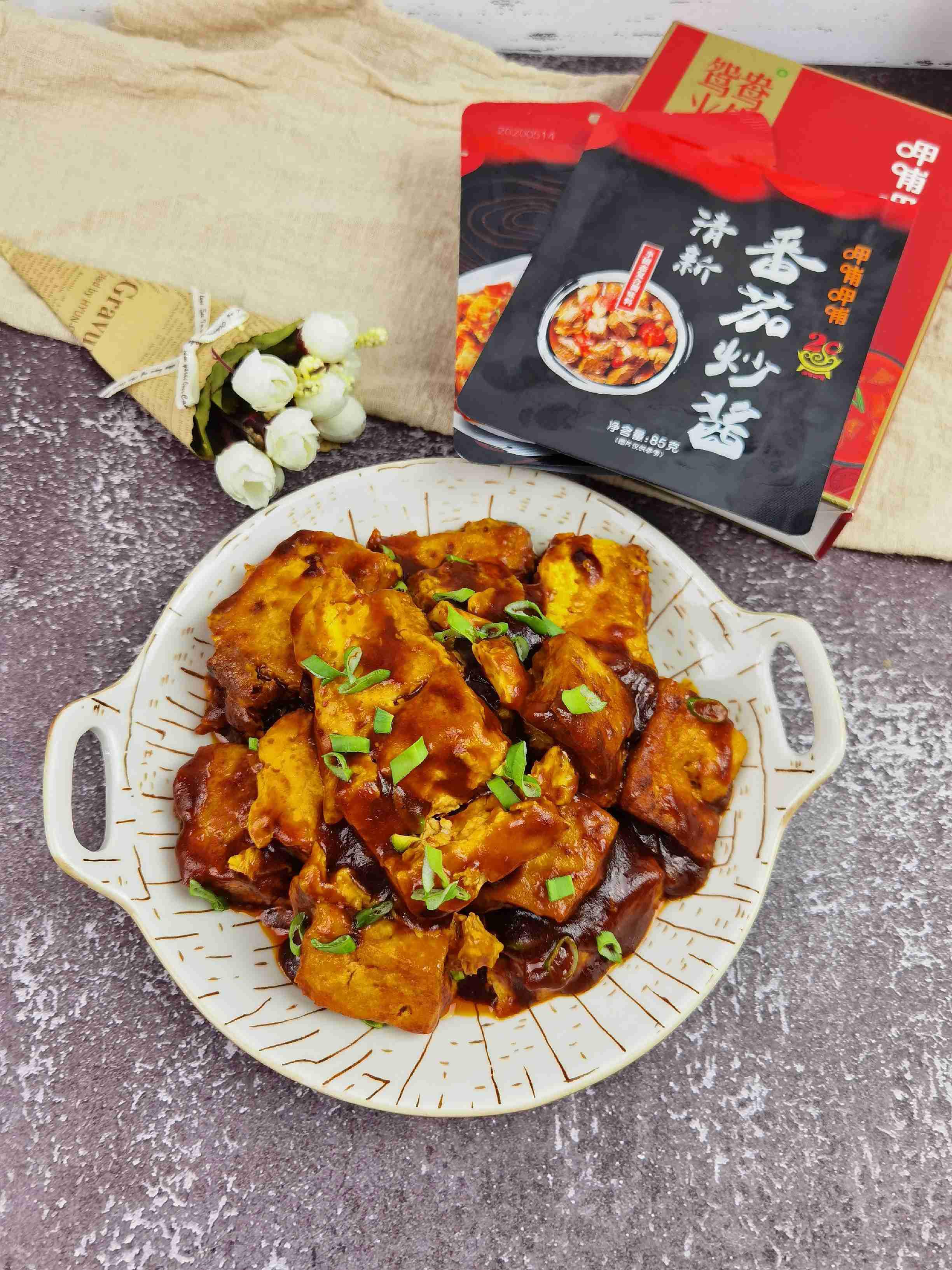 豆腐這樣做－懶人版茄汁豆腐，好吃到舔盤，開胃又下飯的做法-酸甜味炒菜譜