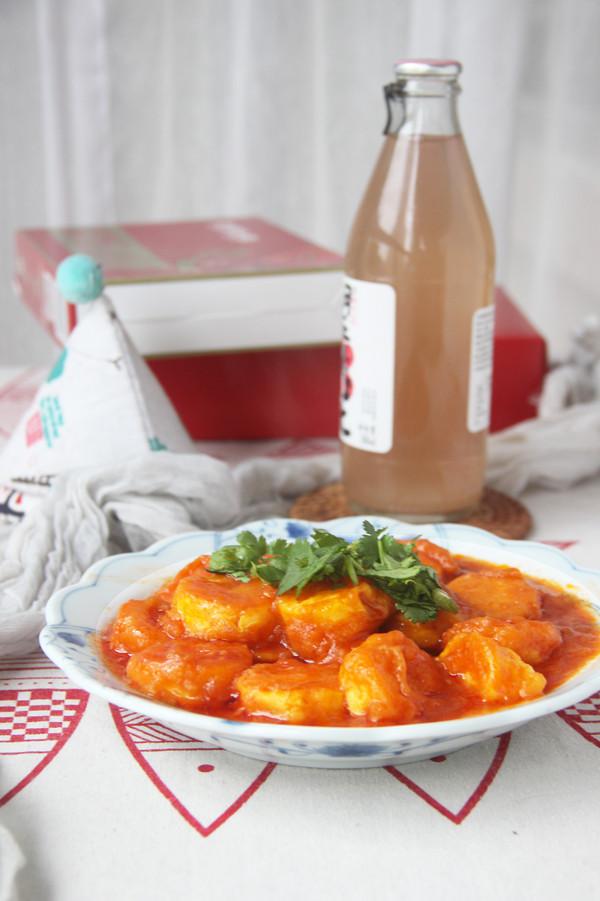 茄汁玉子豆腐（簡易版）的做法-家常味煮菜譜