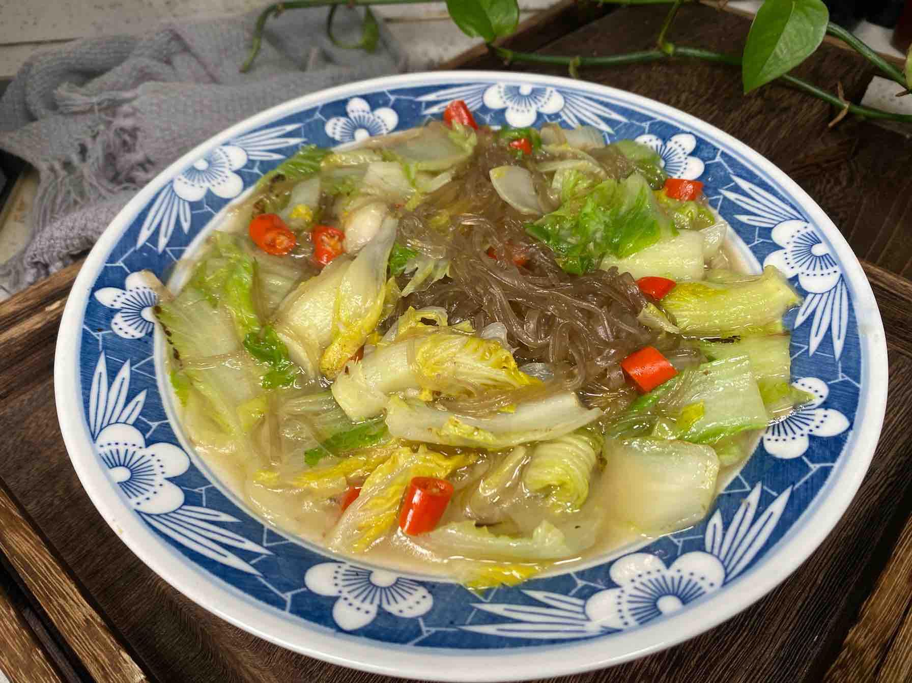 大白菜粉絲的做法-家常味燒菜譜