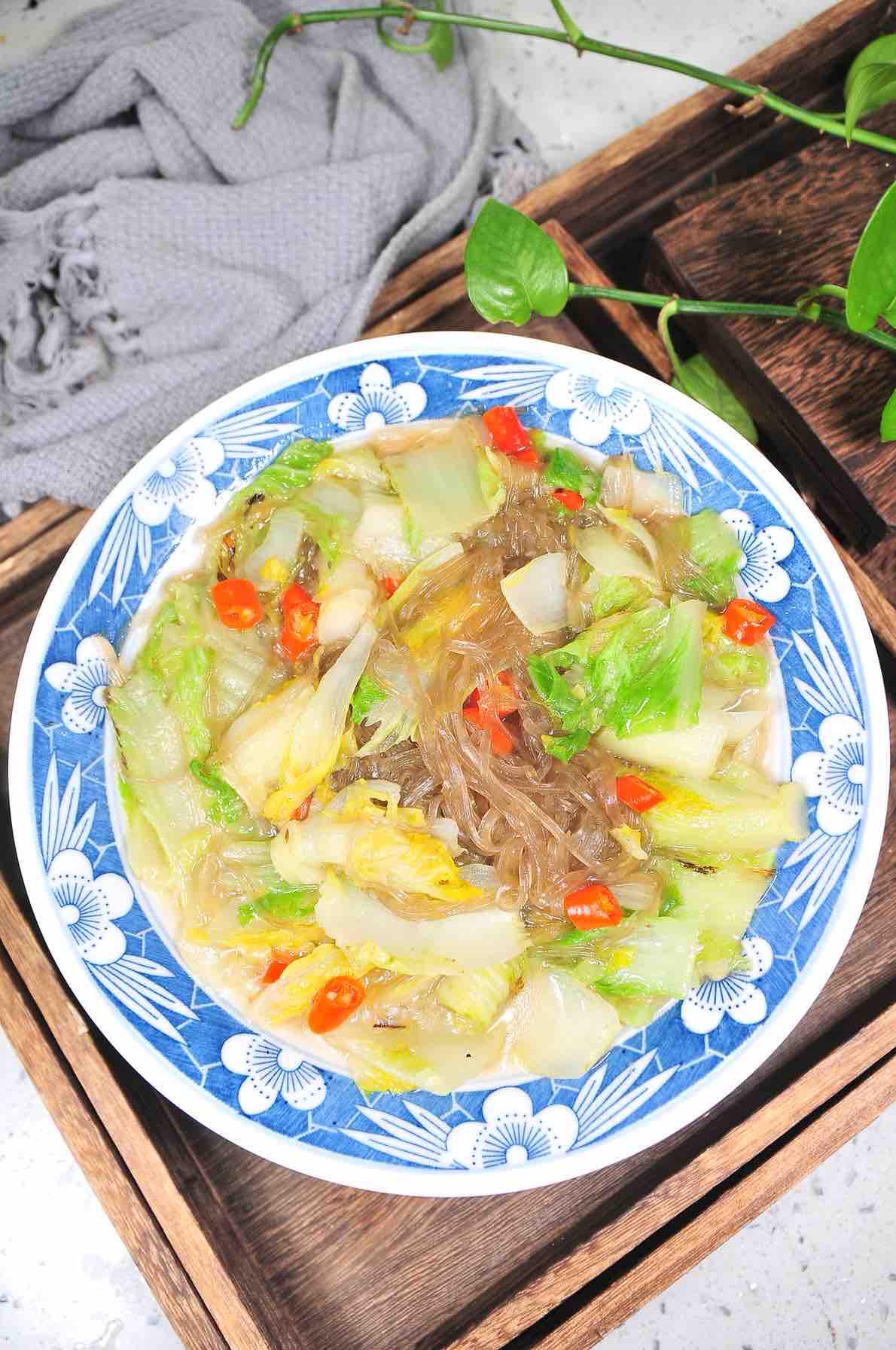 大白菜粉絲的做法-家常味燒菜譜