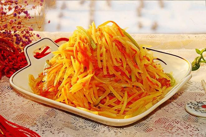 立春必吃的菜~素炒土豆絲的做法-家常味炒菜譜