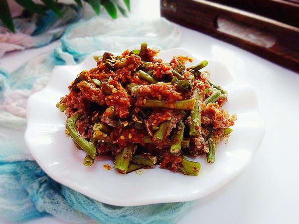 黑麥蒸豇豆的做法-蔥香味蒸菜譜