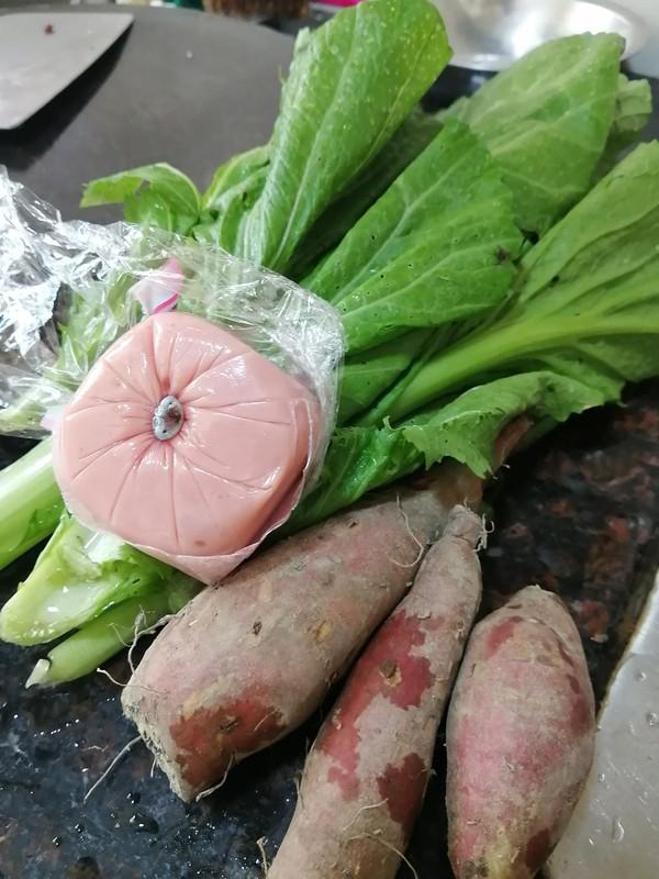 家鄉的味道~~午餐肉番薯芥菜煲的做法-家常味煮菜譜