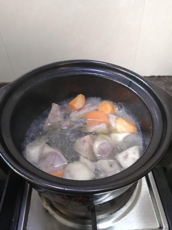 家鄉的味道~~午餐肉番薯芥菜煲的做法-家常味煮菜譜