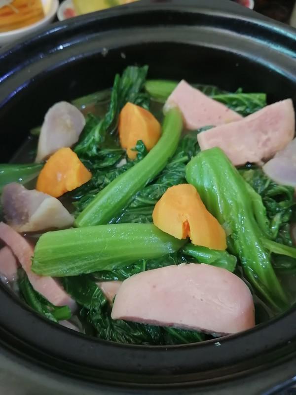 家鄉的味道~~午餐肉番薯芥菜煲的做法-家常味煮菜譜