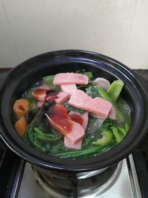 家鄉的味道~~午餐肉番薯芥菜煲的做法-家常味煮菜譜