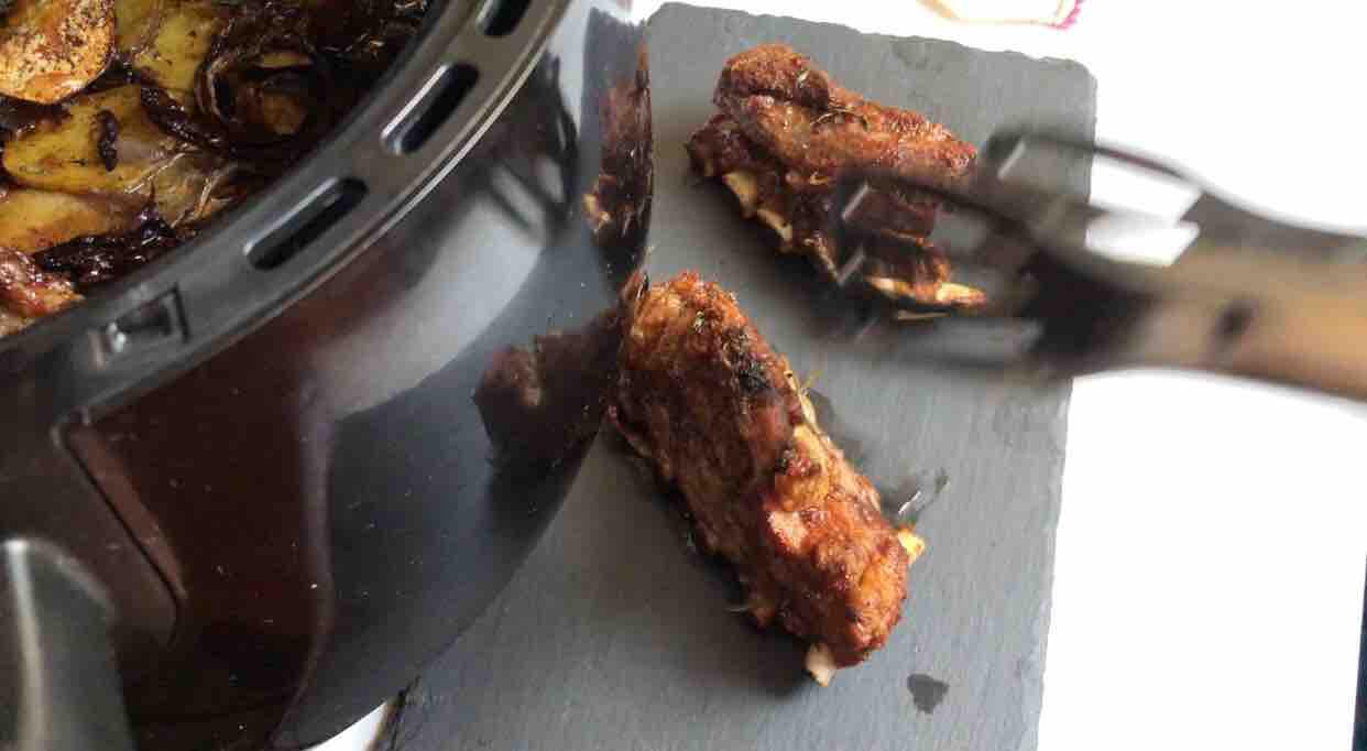 空氣炸鍋版烤羊排的做法-麻辣味烤菜譜