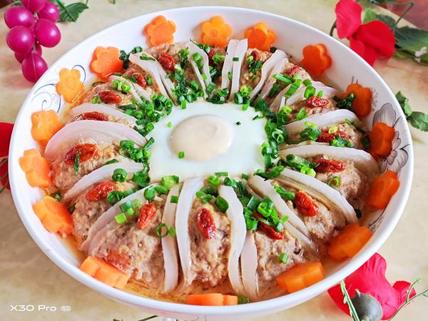 花開富貴（蘿卜蒸肉）的做法-咸鮮味蒸菜譜