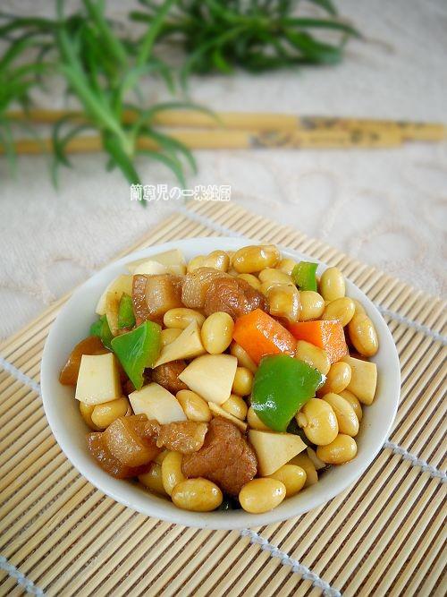 黃豆蛋白紅燒肉的做法-家常味燒菜譜